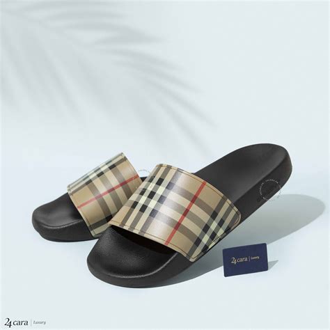 black burberry slides|burberry vintage check slides.